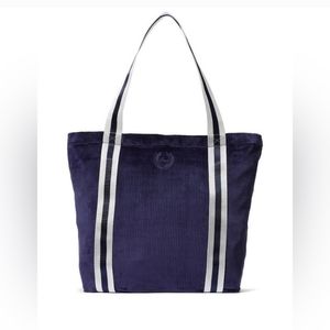 Victoria's Secret Ribbed Velour Tote Blue NEW WITH TAGS